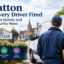 Watton delivery driver beside a parcel van, with a village sign and headline about the firing incident and local news.